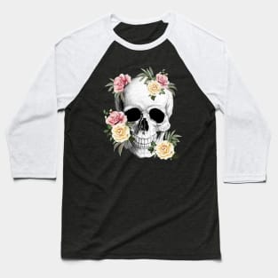 Tribe Skull With roses Baseball T-Shirt